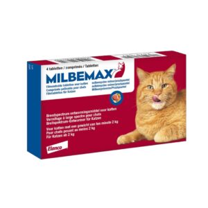 Milbemax volwassen kat 4 tabletten