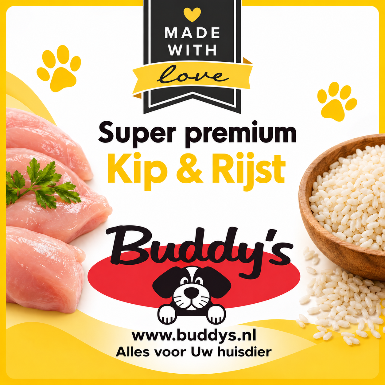 Buddy's kip & rijst 10 kg