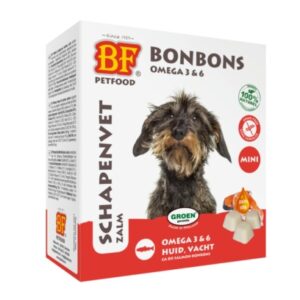 Biofood schapenvetbonbons zalm mini 80 stuks
