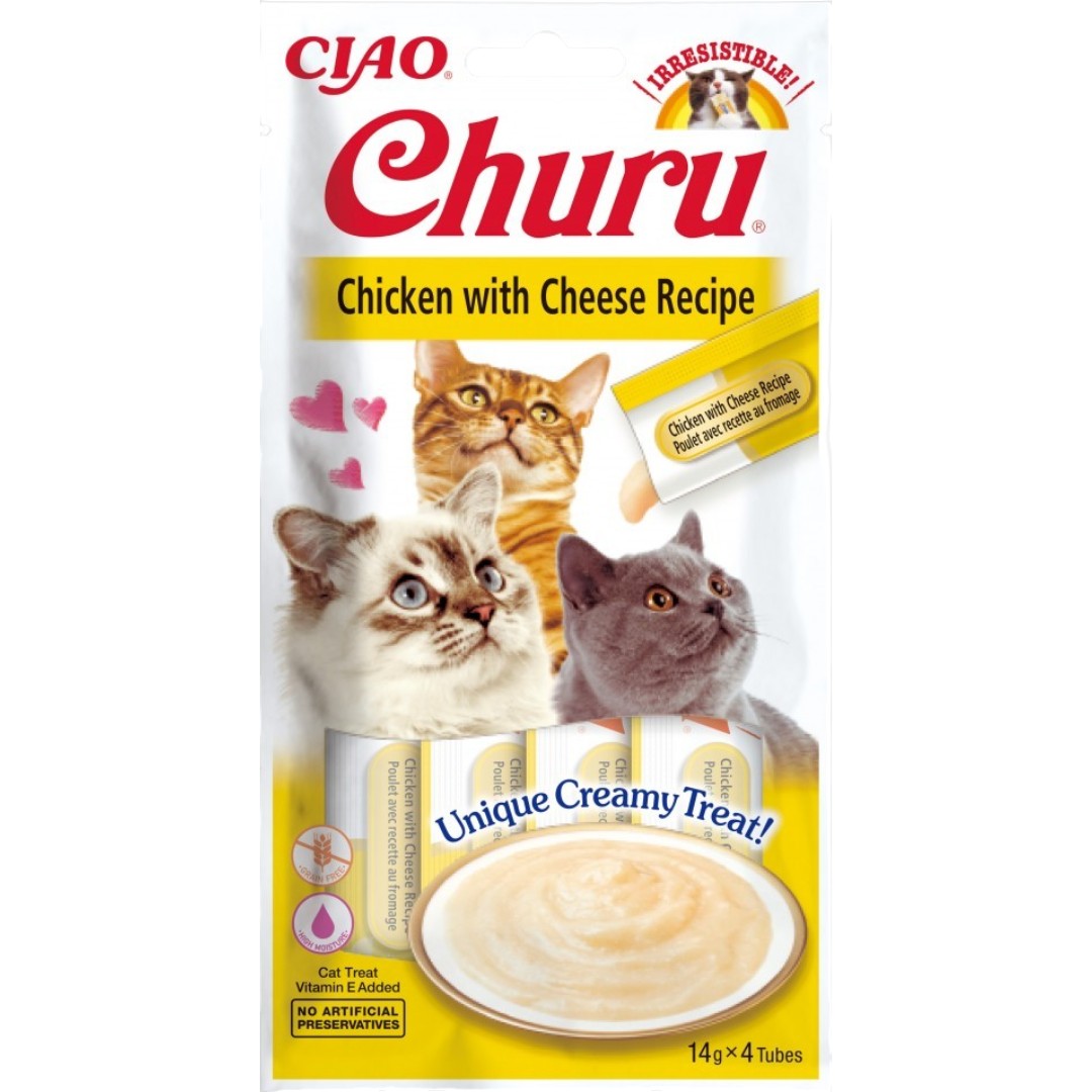 Inaba Cat Churu Chicken & Cheese 4 x 14 gram