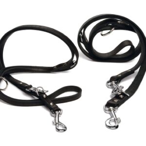 Leren dressuurlijn zwart
