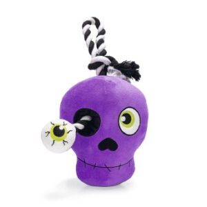 Halloween hondenspeelgoed schedel paars