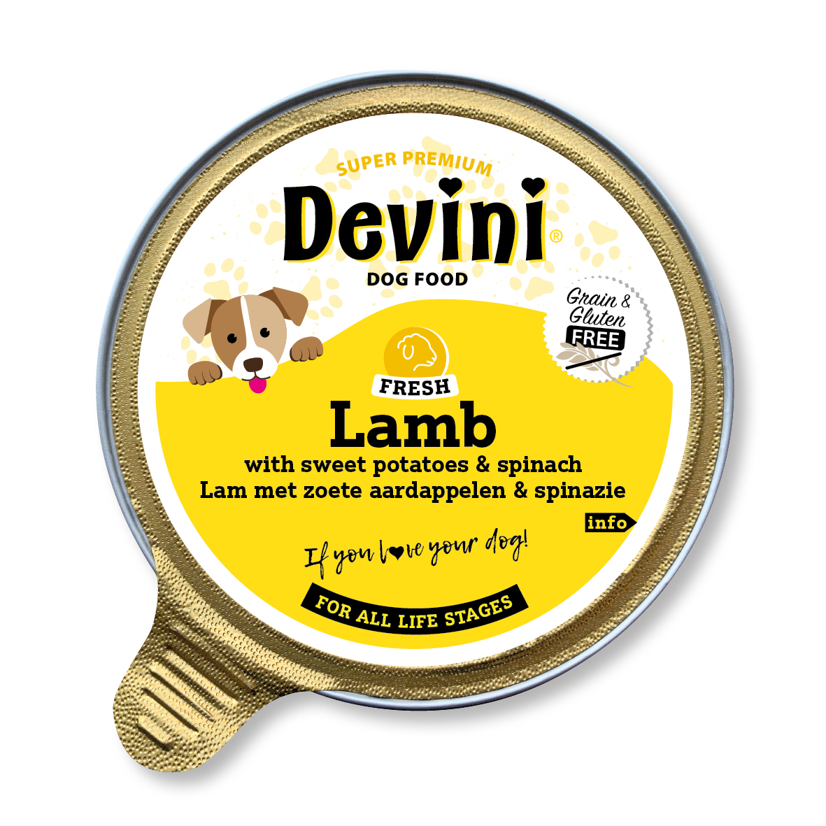 Devini dog lamb 85 gram