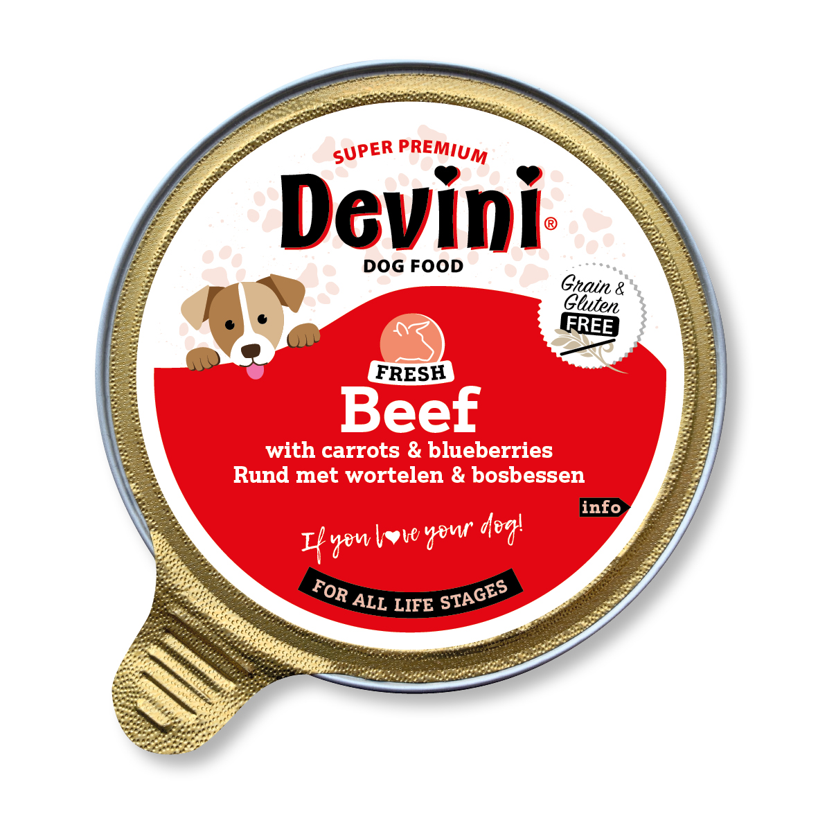 Devini dog beef 85 gram