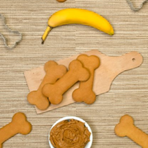 Ambachtelijke handgemaakte koekkluif pindakaas banaan 12 cm