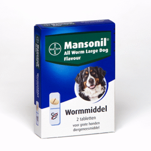 Mansonil all worm large dog flavour 2 tabletten