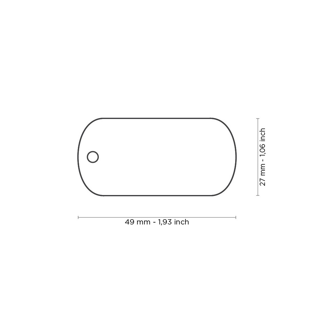 Silent penning military id tag 5 kleuren