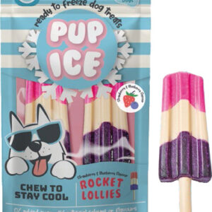 Pup ice raket - 2 stuks - aardbei & bosbes