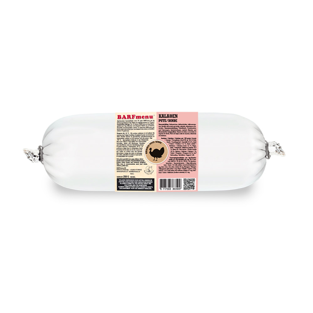 Barfmenu Kalkoen 20x250 gram