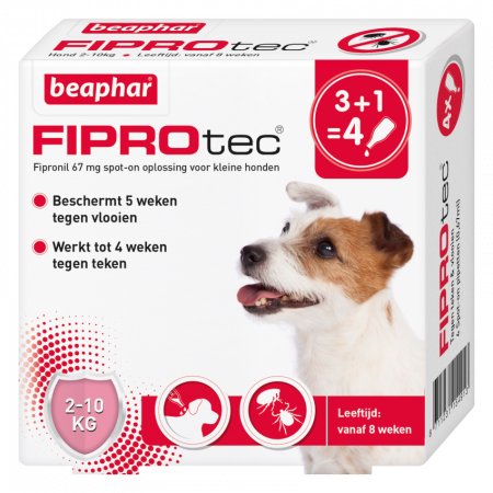 Beaphar fiprodog 2-10kg 3 + 1 pipetten