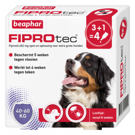 Beaphar fiprodog 40-60kg 3 pipetten
