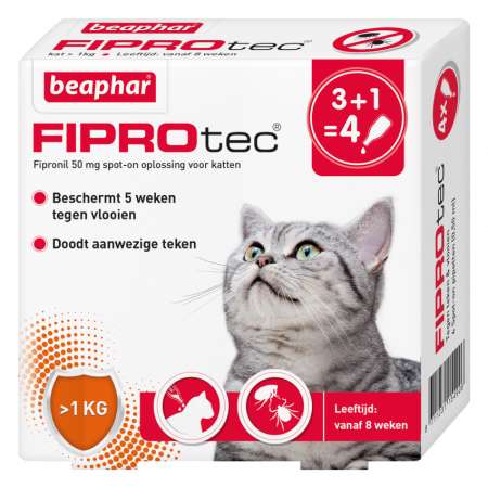 Beaphar fiprocat 3 + 1 pipetten