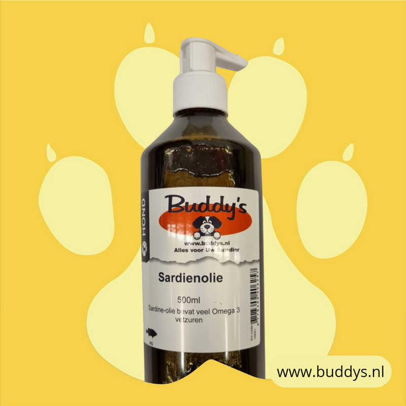 Buddy's Natuurlijke Sardienolie 500 ml