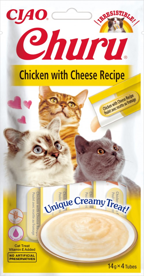 Inaba Cat Churu Chicken & Cheese 4 x 14 gram