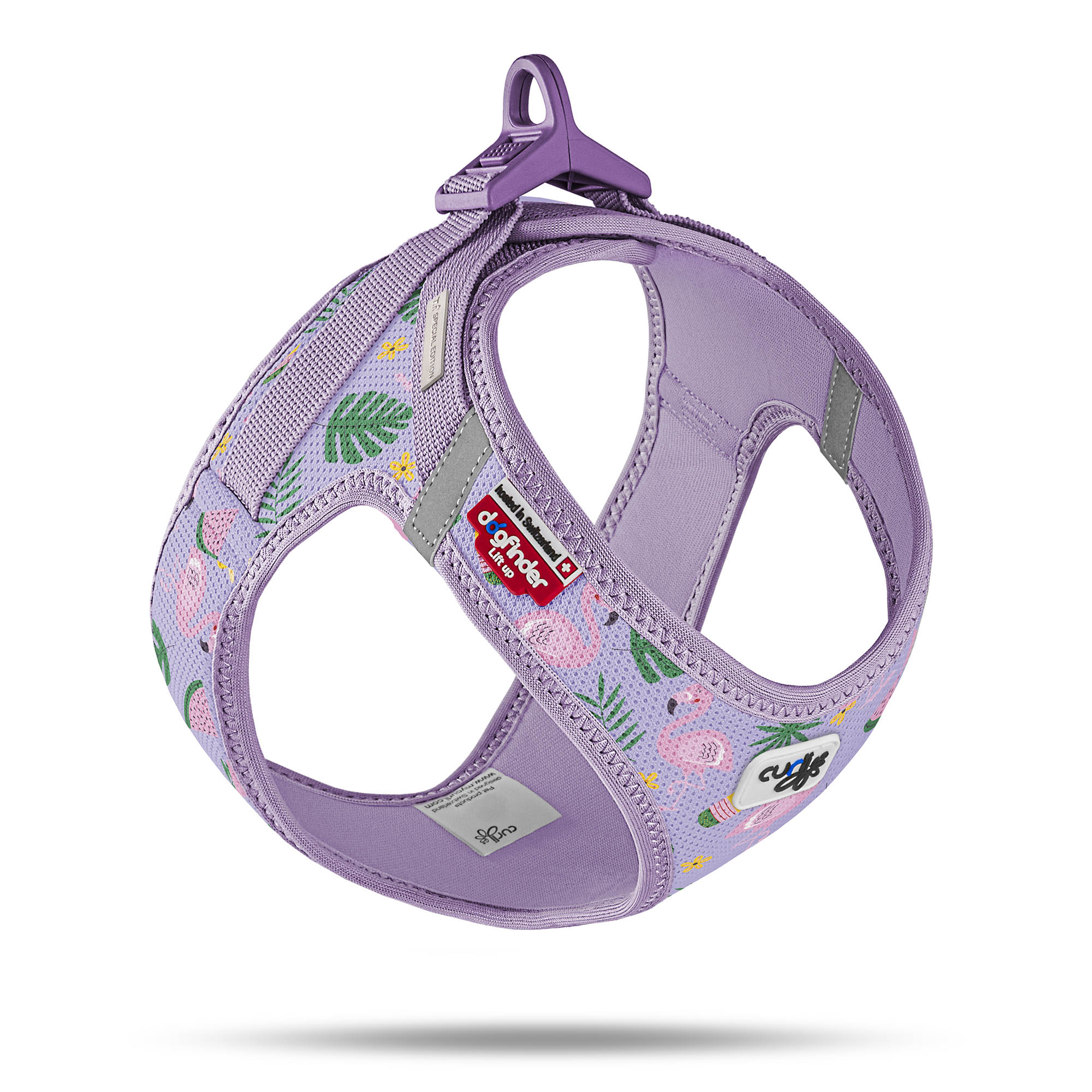 Curli vest harnas clasp air-mash lavendel flamingo