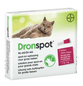 Dronspot spot-on ontworming grote kat 