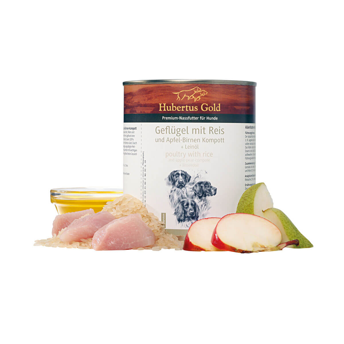 Hubertus Gold blik menu kip en rijst 800 gram