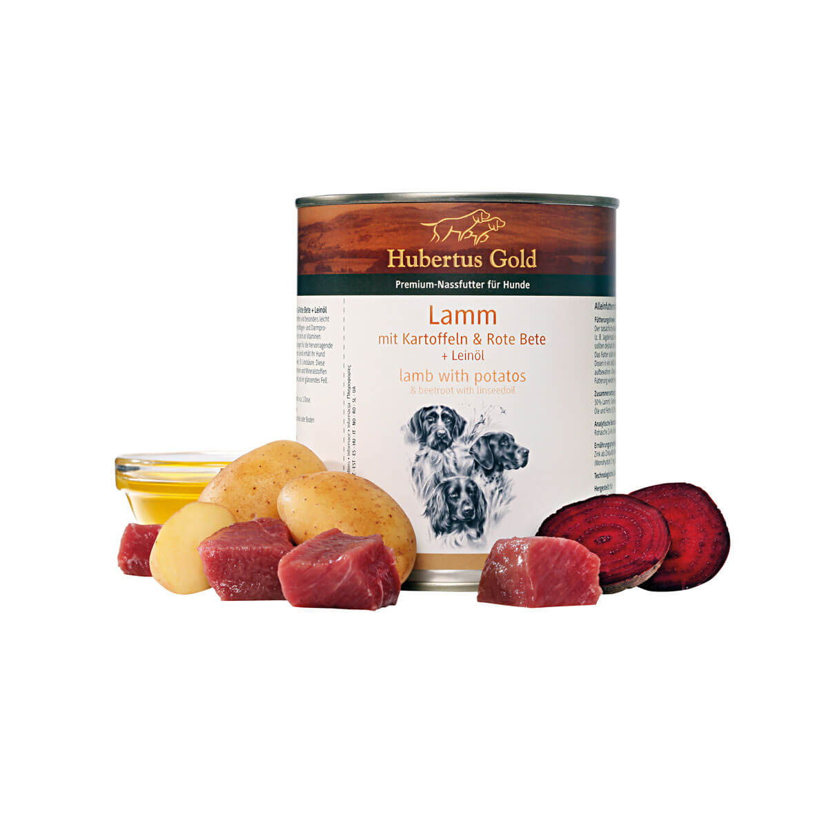 Hubertus Gold blik menu lam en aardappel 800 gram