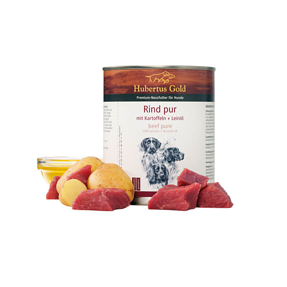 Hubertus Gold blik menu rund en aardappel 800 gram