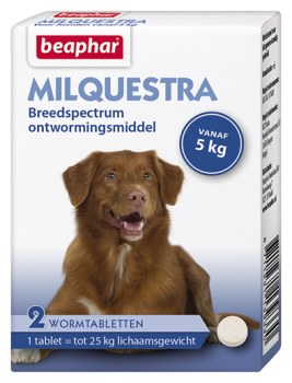 Beaphar milquestra hond 2 tabletten