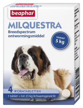 Beaphar milquestra hond 4 tabletten