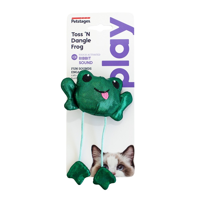Petstages toss n dangle frog