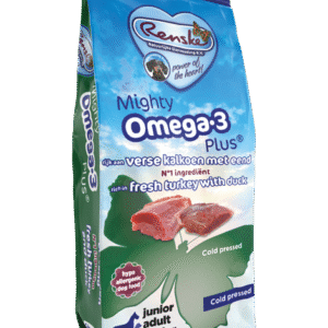 Renske mighty omega 3 plus kalkoen en eend & rijst geperst 15 kg