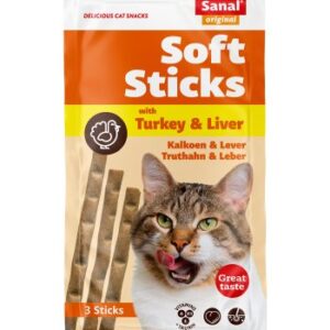 Sanal snack kat soft stick gevogelte en lever