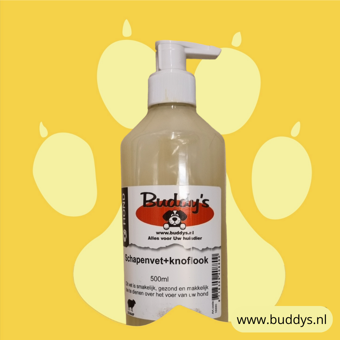 Buddy's Natuurlijke Schapenvet + knoflook 500 ml